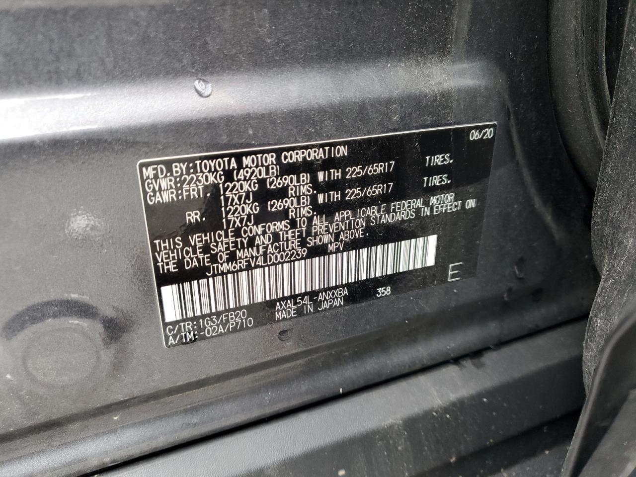 2020 TOYOTA RAV4