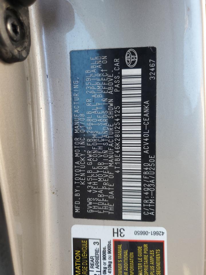 2008 TOYOTA CAMRY