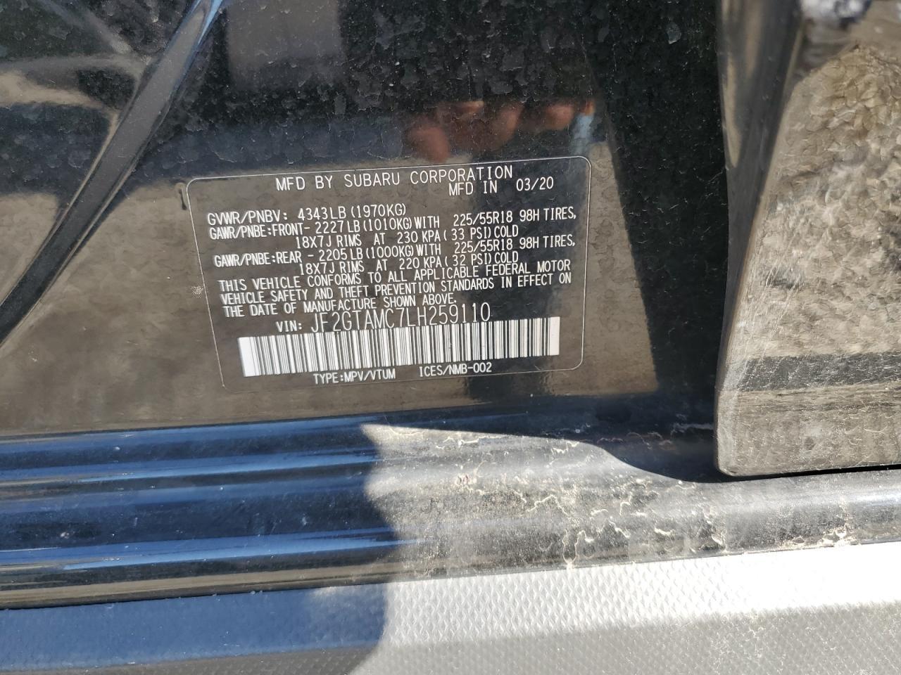 2020 SUBARU Crosstrek