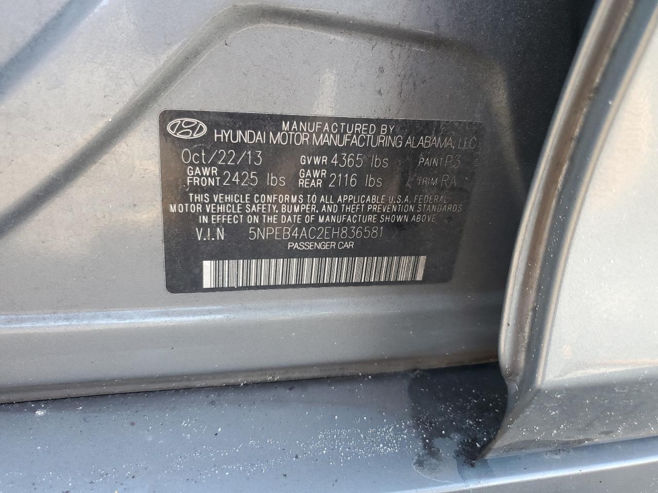 2014 HYUNDAI SONATA