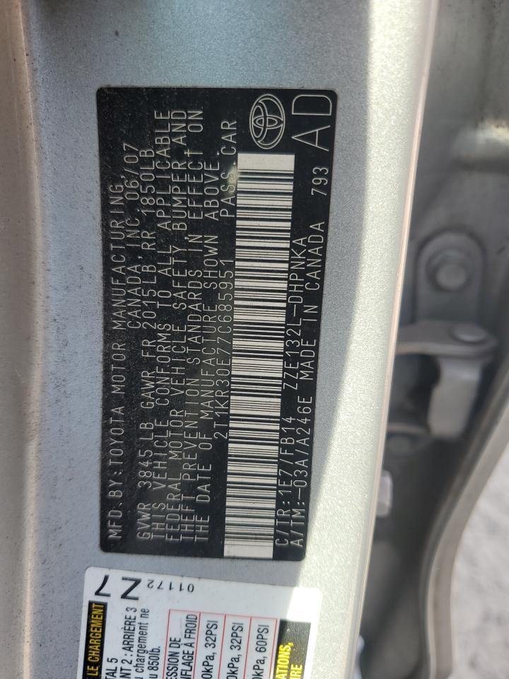 2007 TOYOTA COROLLA