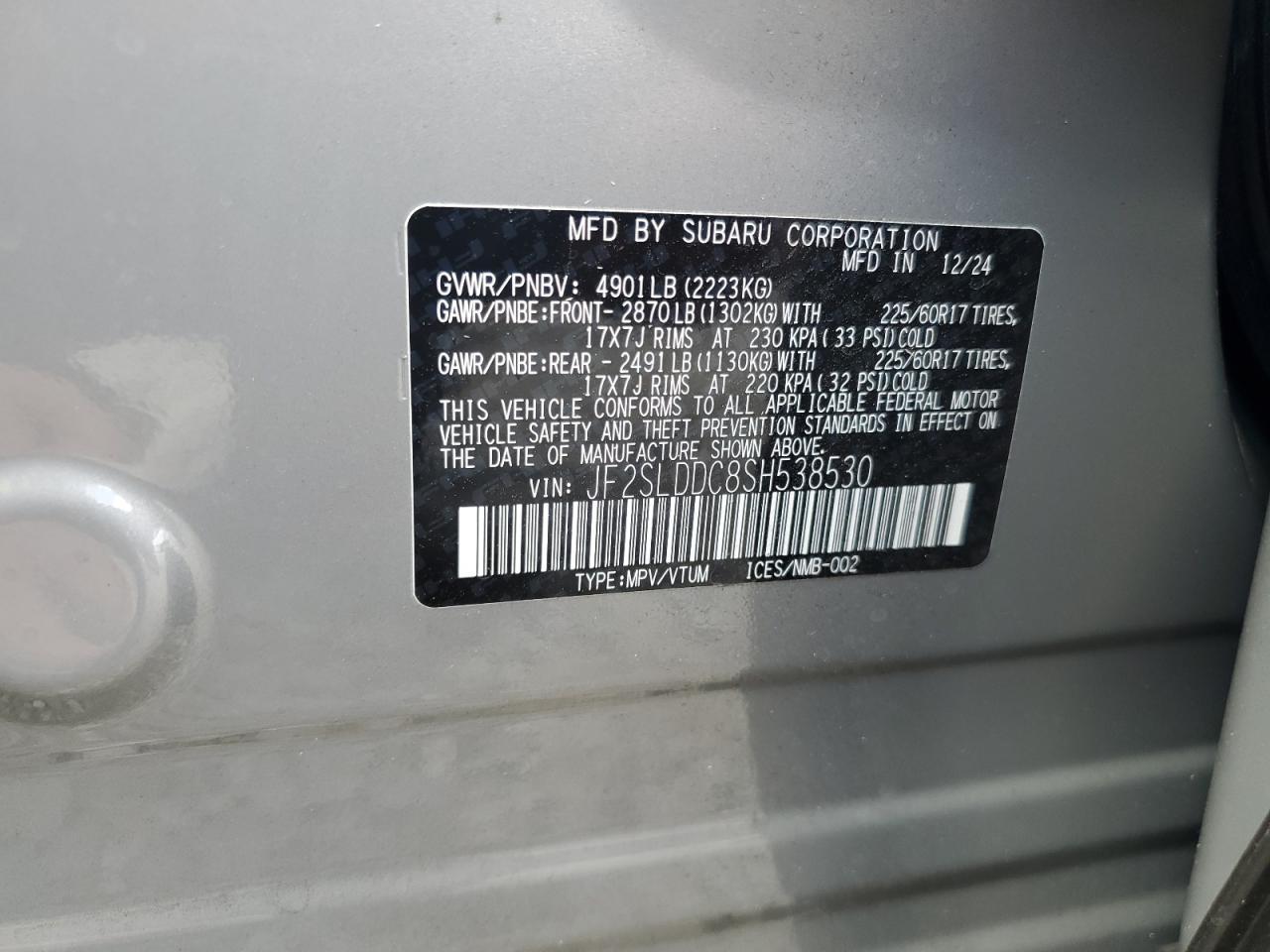 2025 SUBARU FORESTER