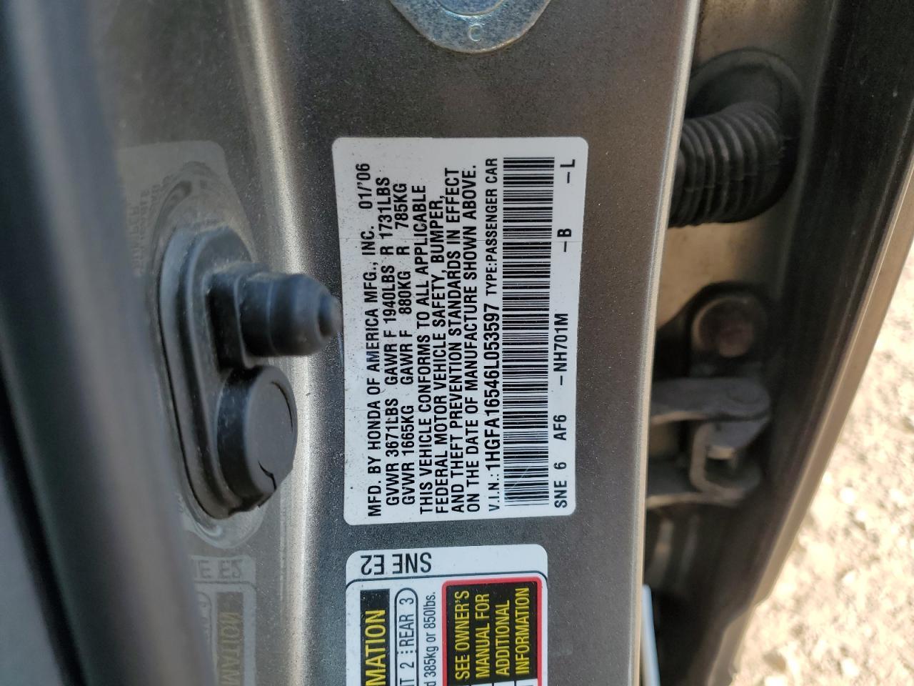 2006 HONDA CIVIC