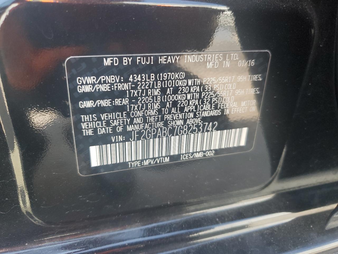2016 SUBARU Crosstrek
