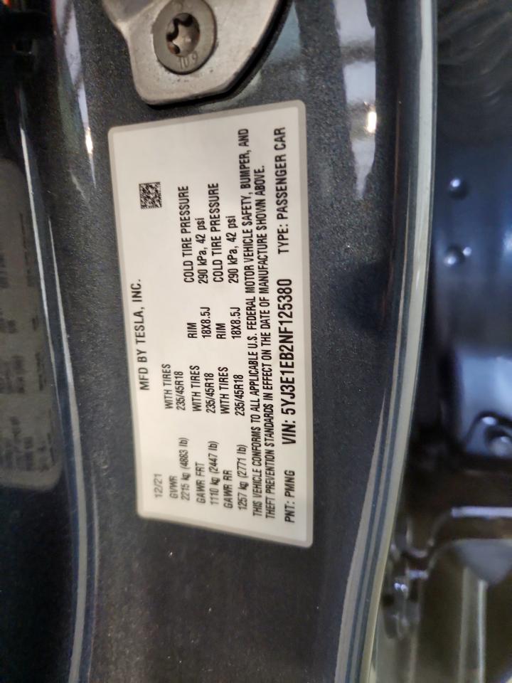 2022 TESLA MODEL 3