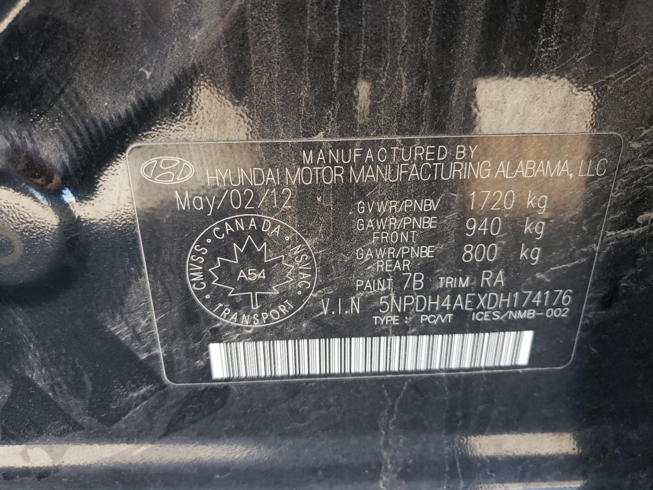 2013 HYUNDAI ELANTRA