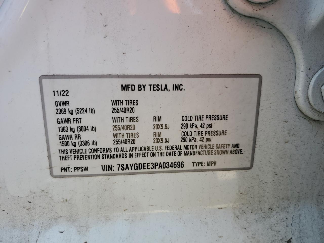 2023 TESLA MODEL Y