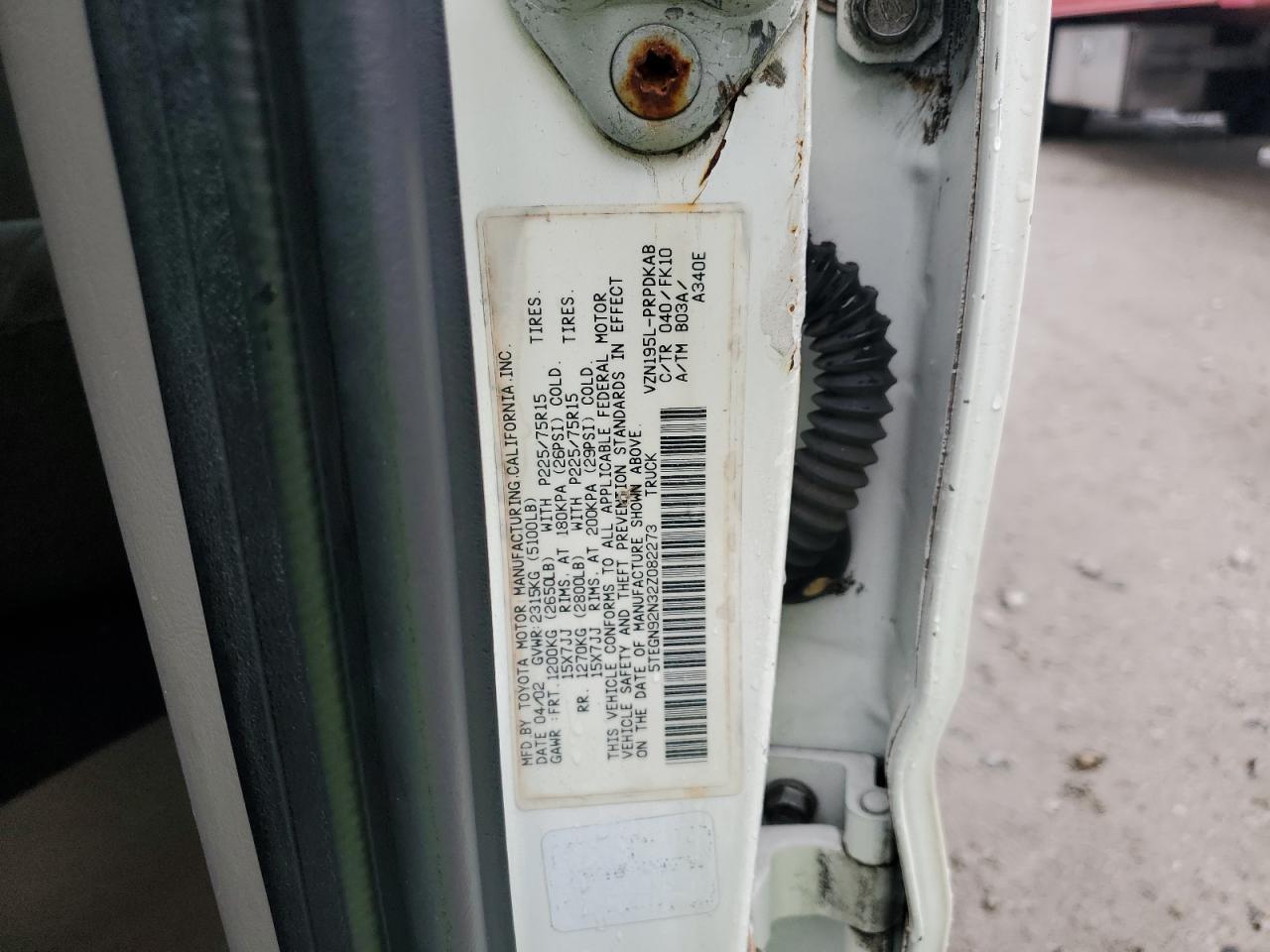 2002 TOYOTA TACOMA