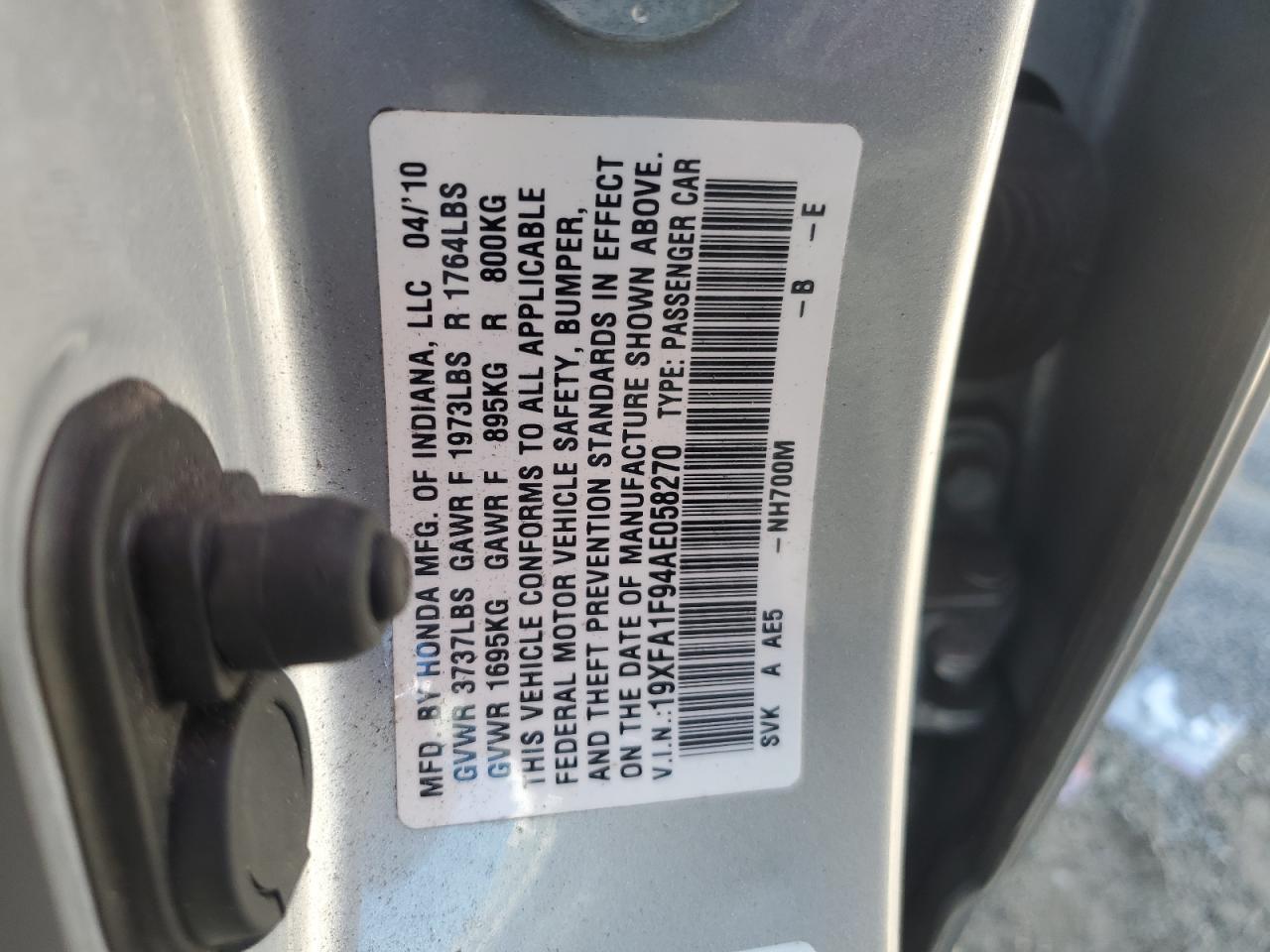 2010 HONDA CIVIC