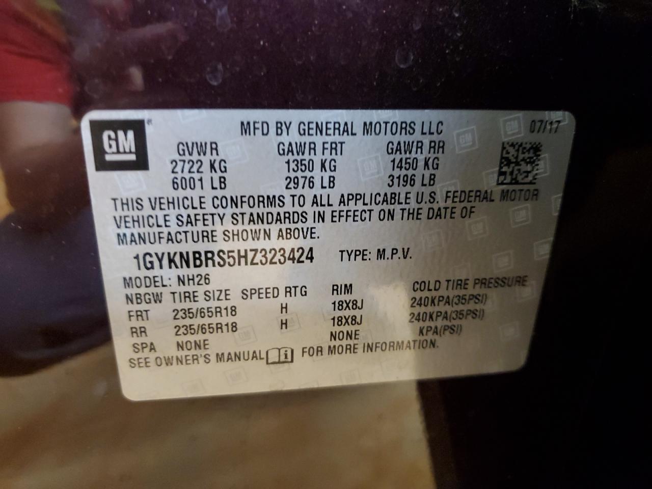 2017 CADILLAC XT5