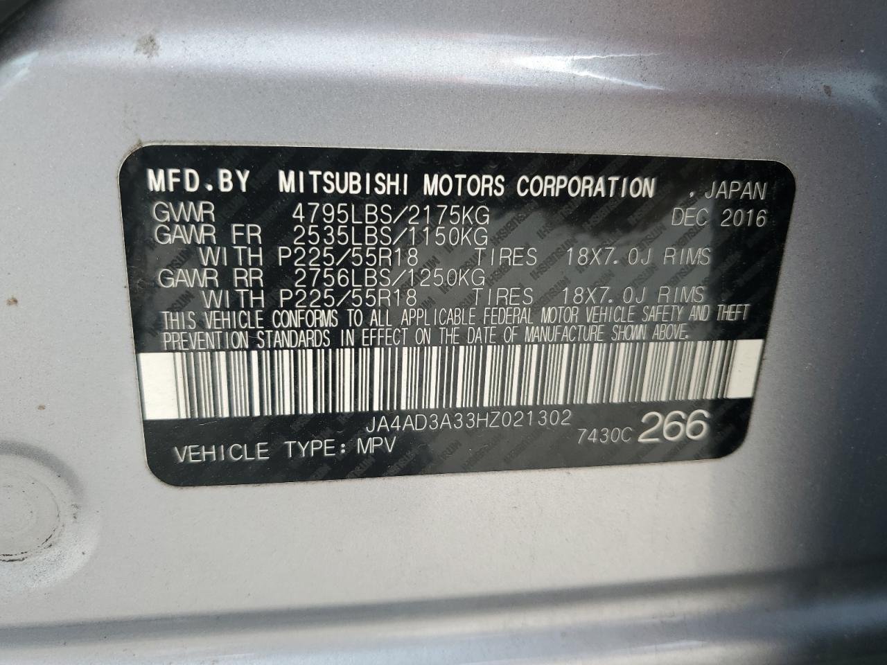 2017 MITSUBISHI outlander