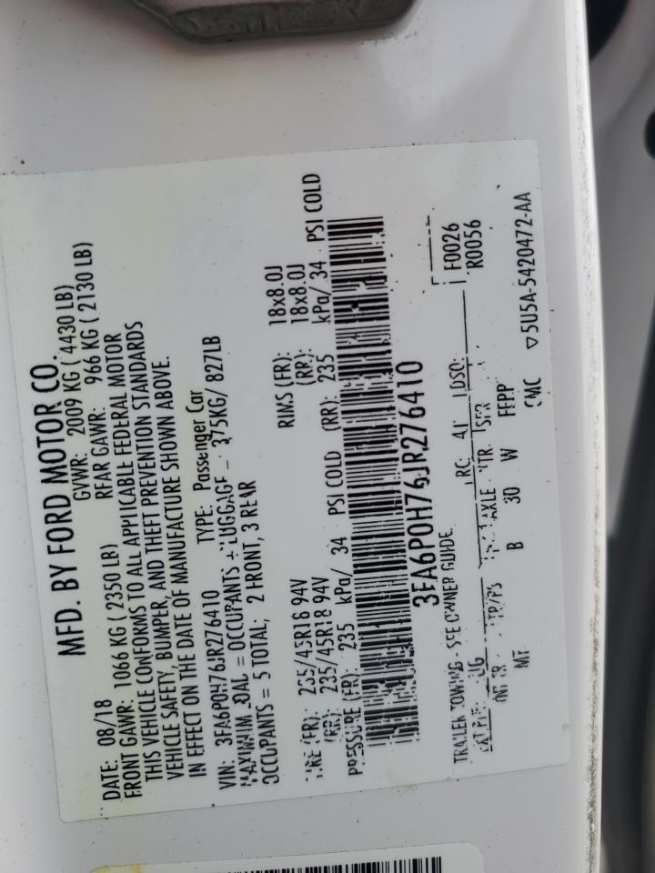 2018 FORD FUSION