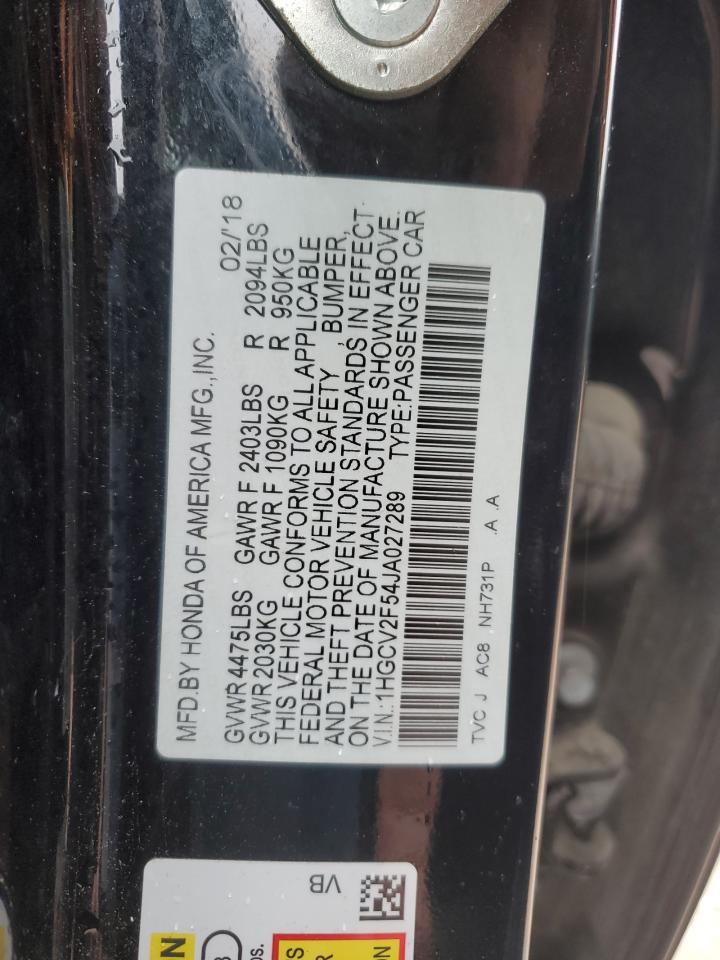 2018 HONDA ACCORD