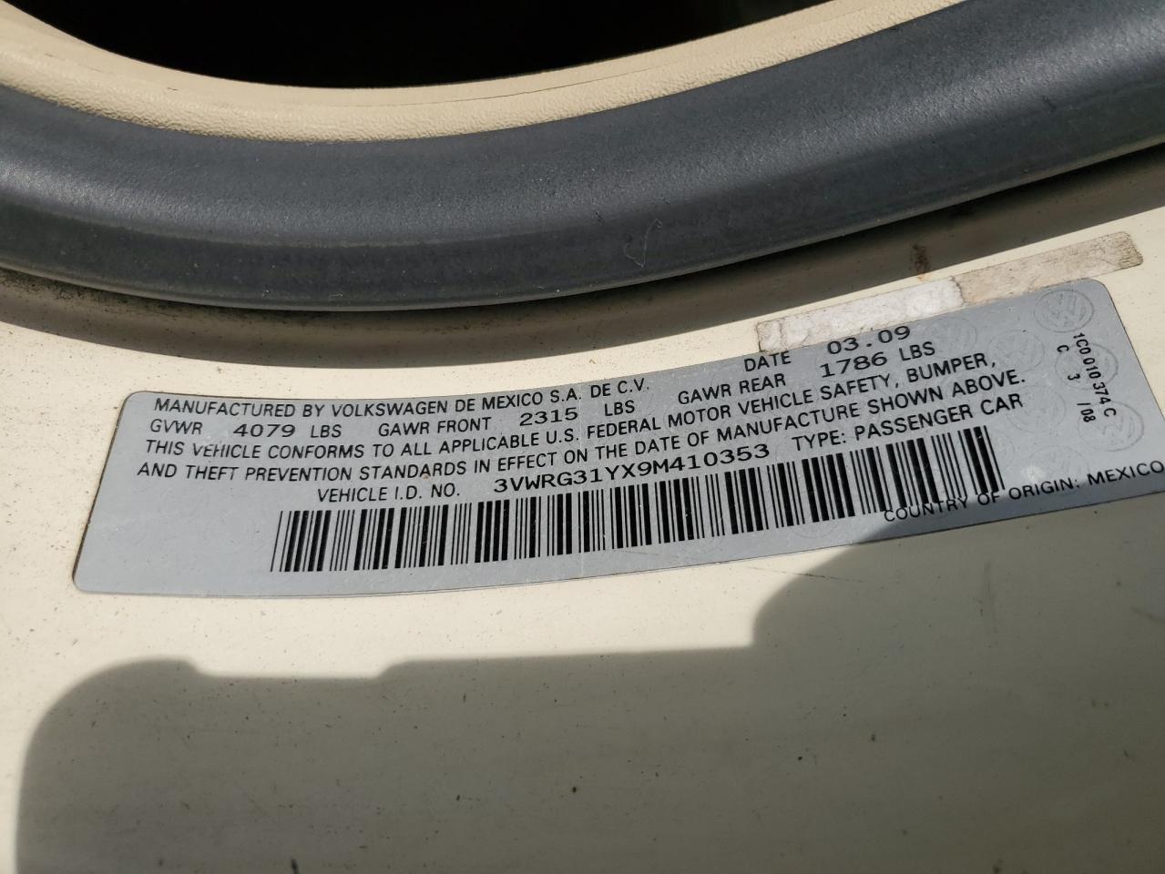 2009 VOLKSWAGEN Beetle