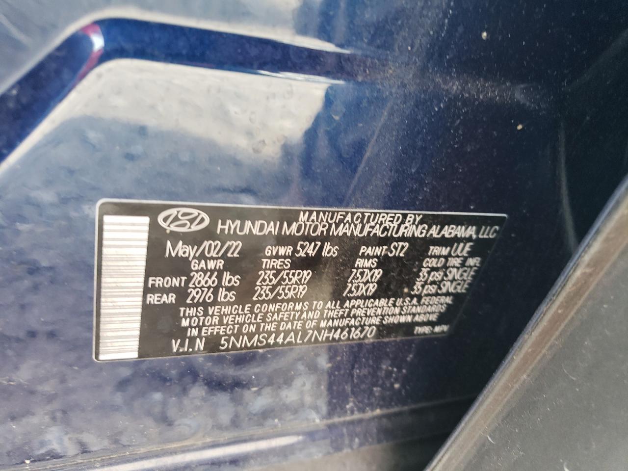 2022 HYUNDAI SANTA FE