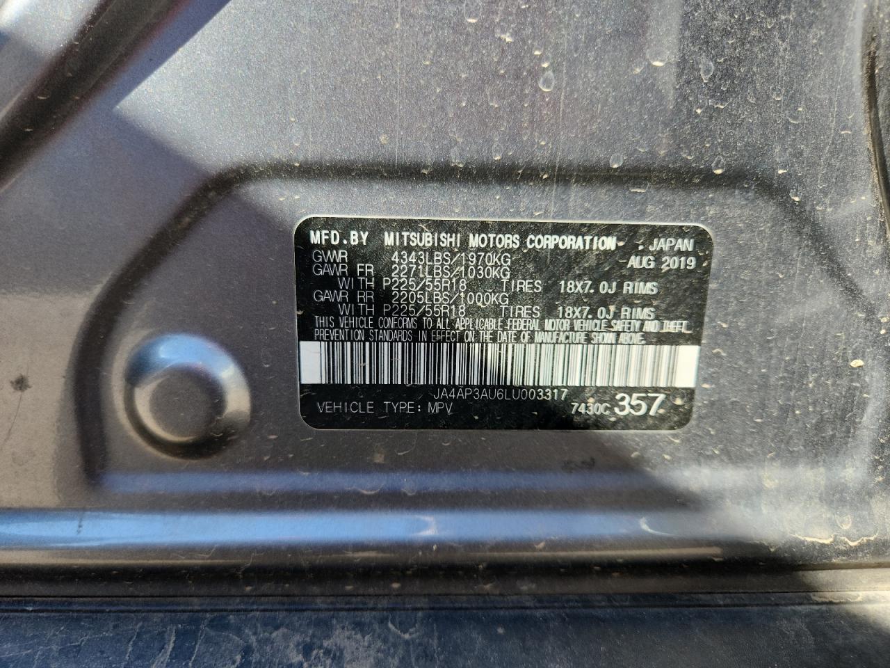 2020 MITSUBISHI Outlander Sport
