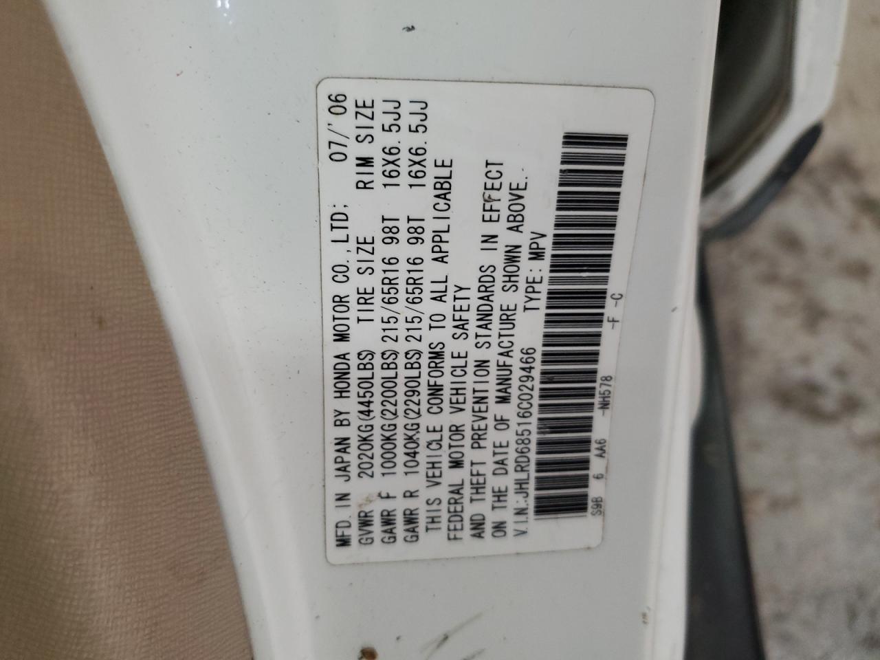 2006 HONDA CR-V