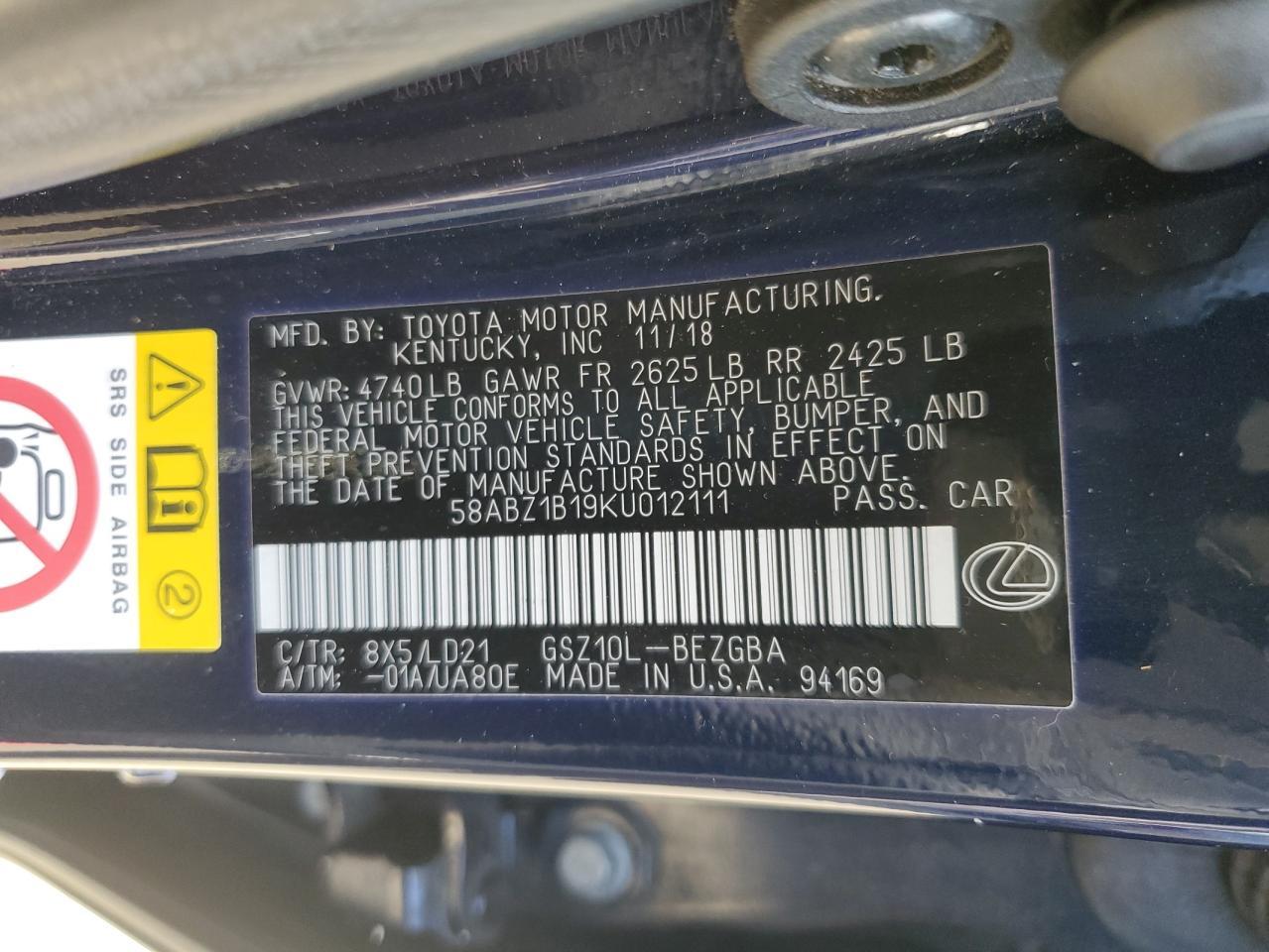2019 LEXUS Es