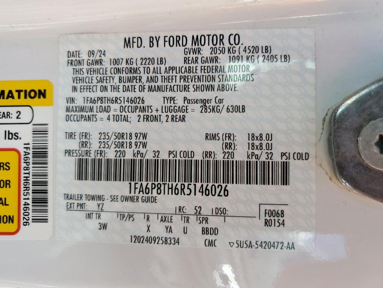 2024 FORD MUSTANG