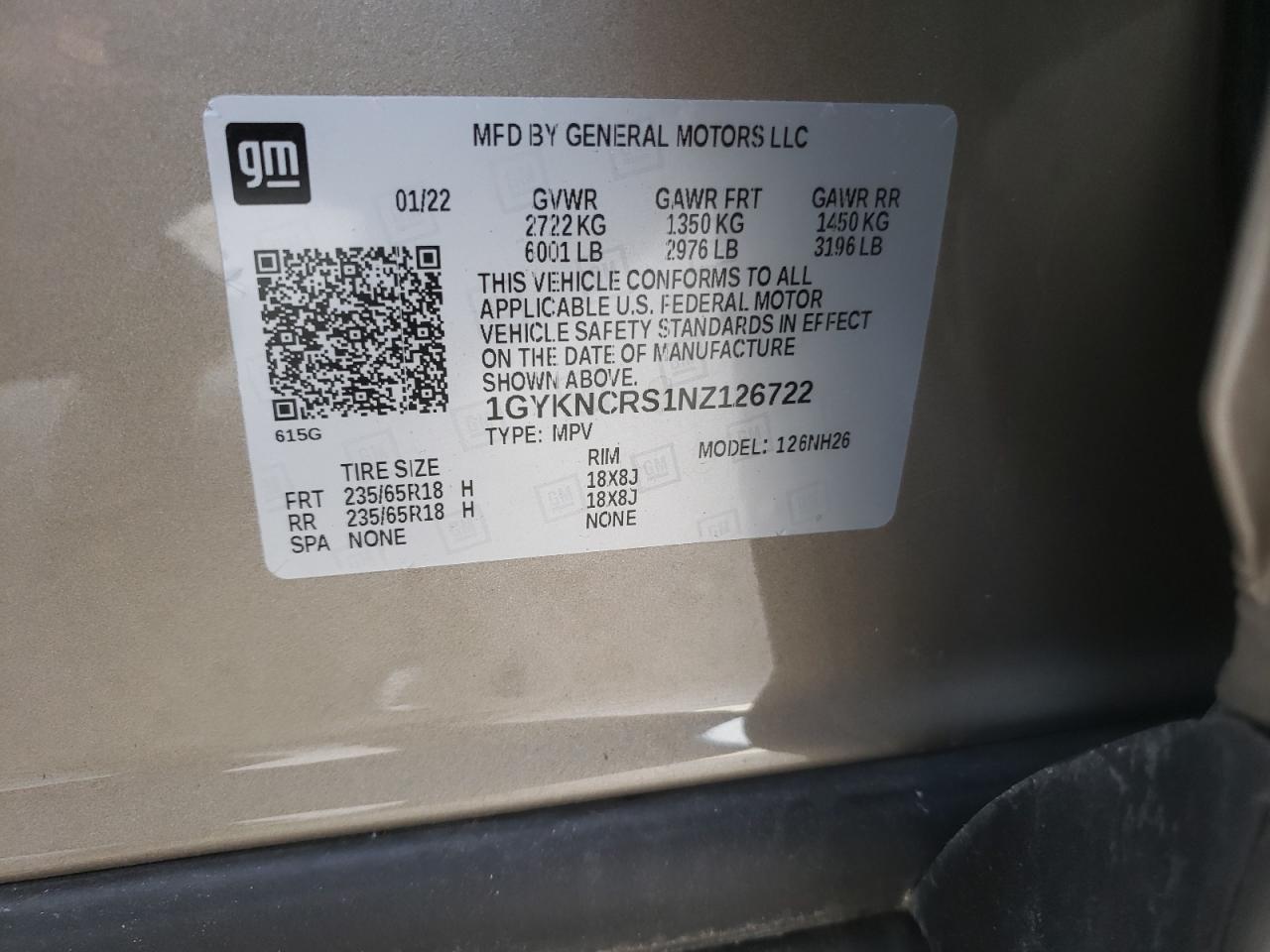 2022 CADILLAC XT5