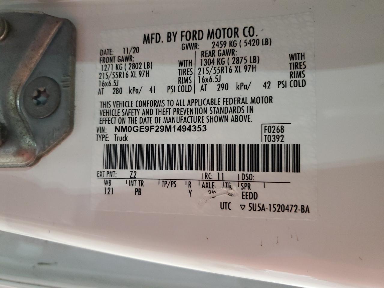 2021 FORD TRANSIT CONNECT