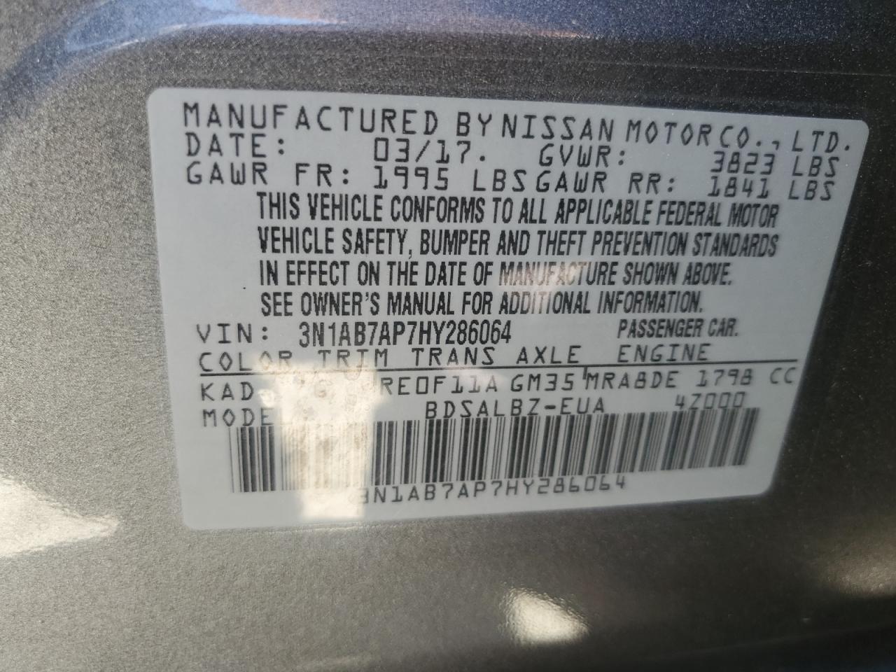 2017 NISSAN SENTRA
