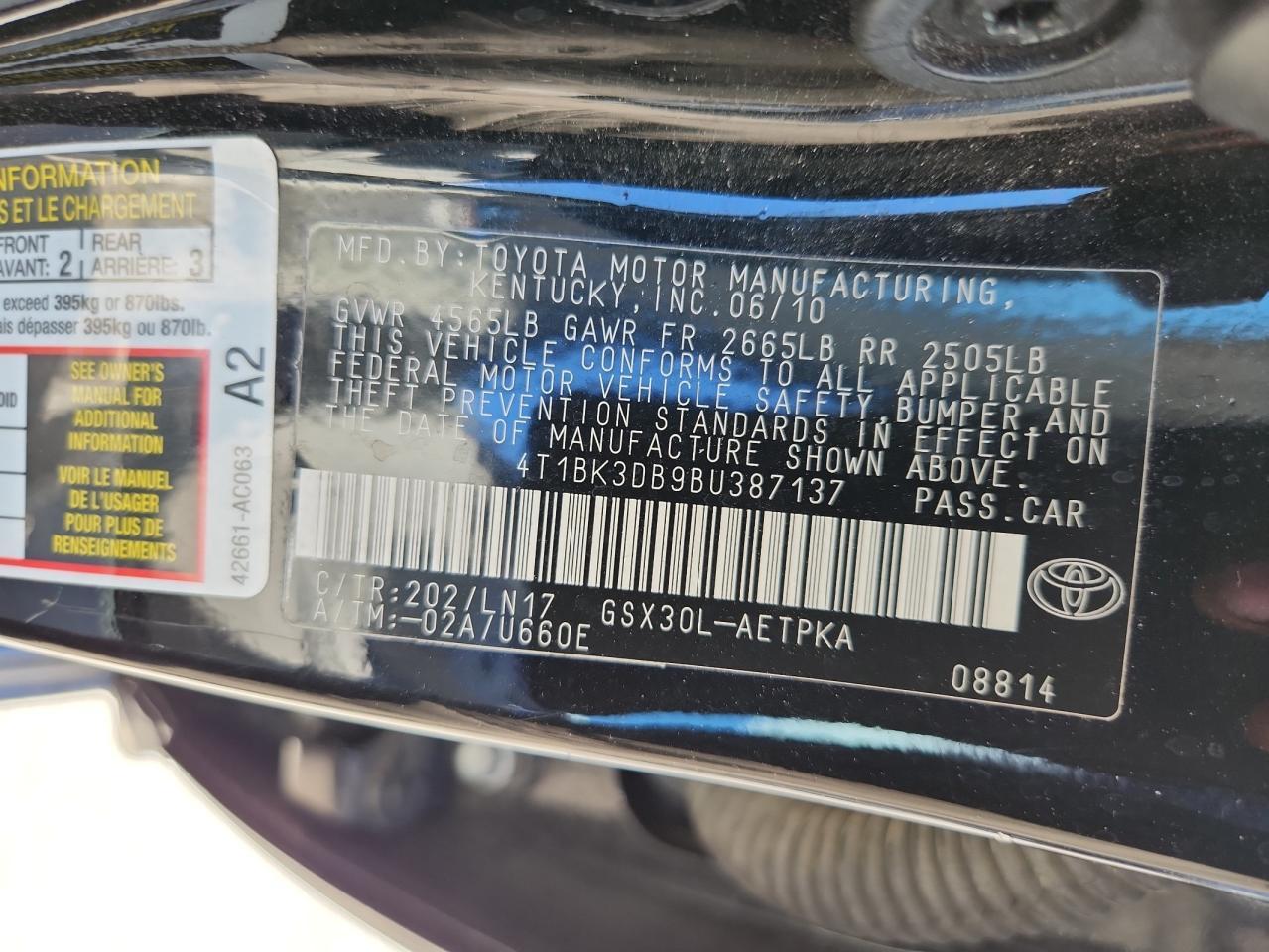 2011 TOYOTA Avalon