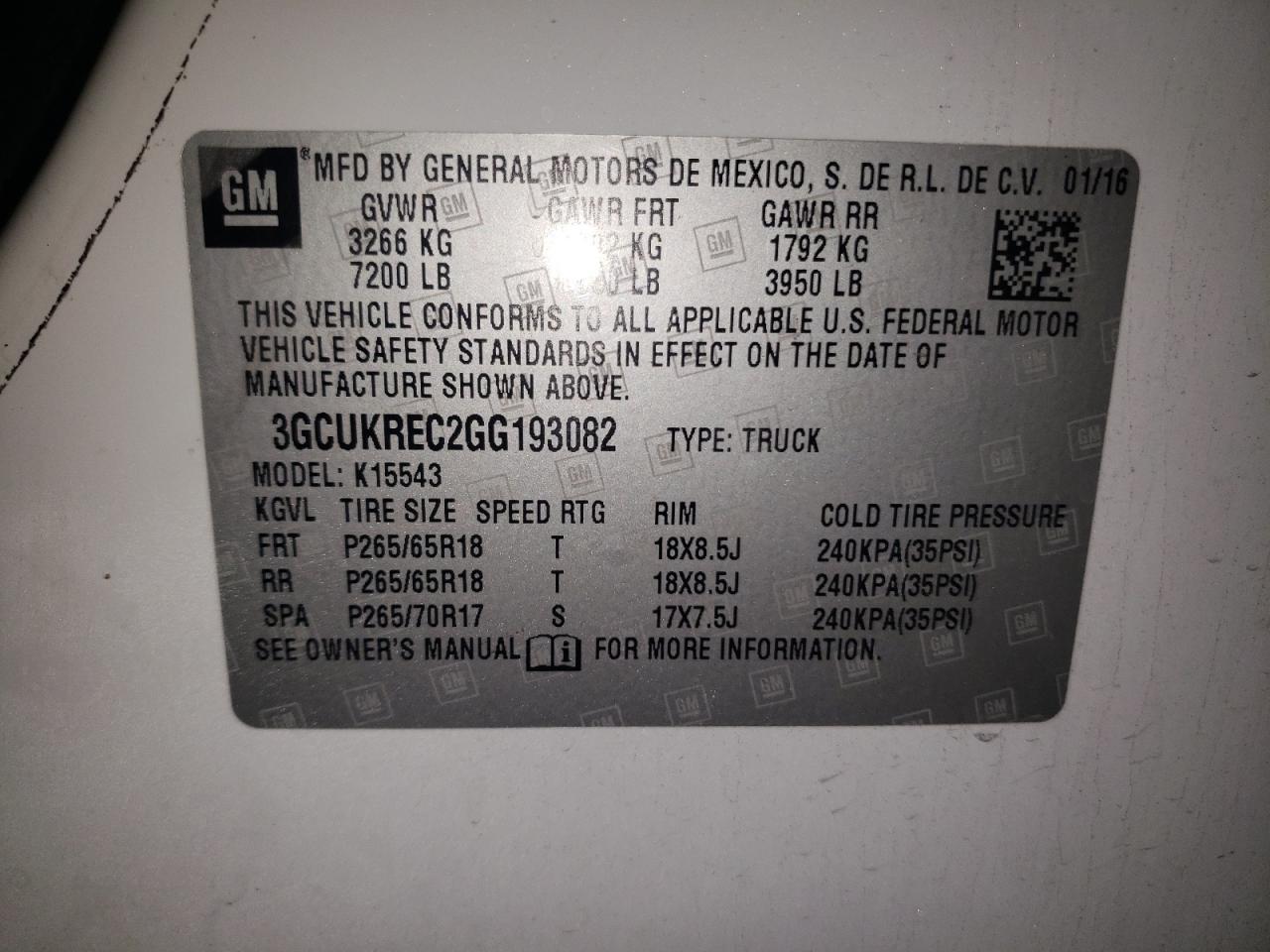 2016 CHEVROLET Silverado