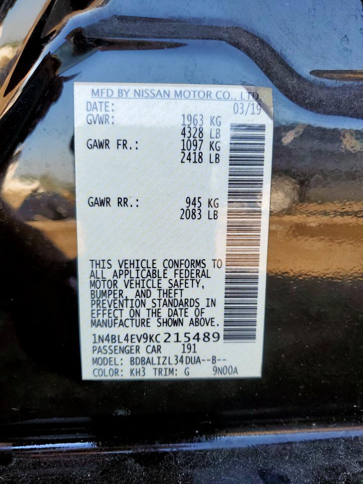 2019 NISSAN ALTIMA