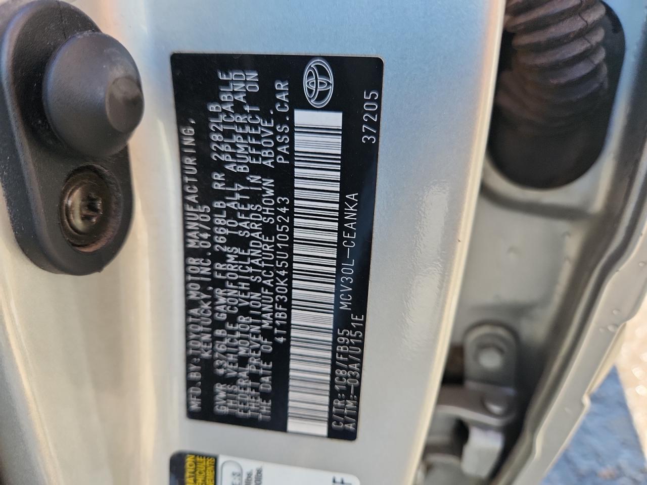 2005 TOYOTA CAMRY