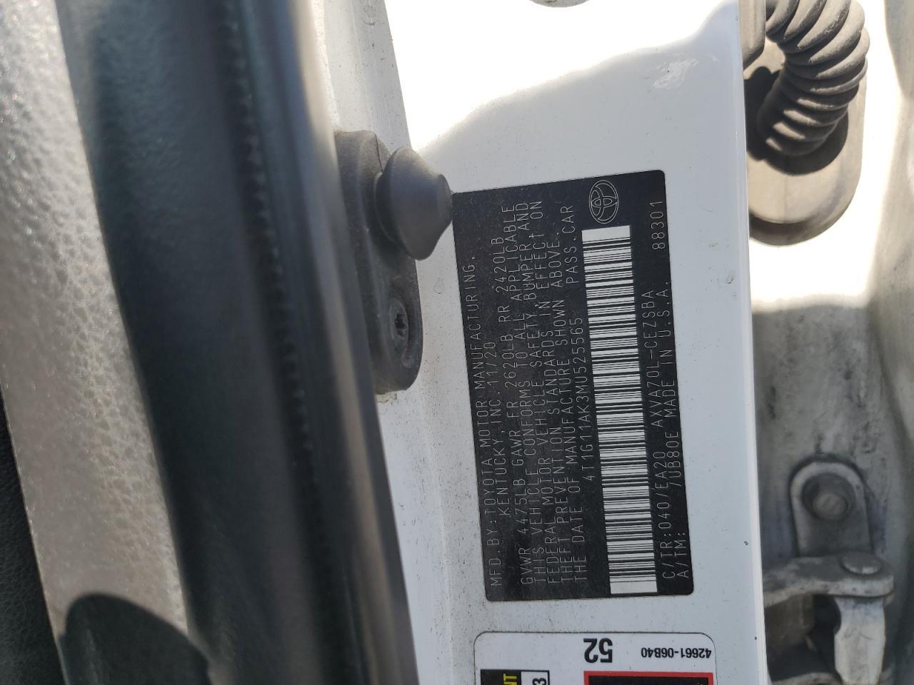 2021 TOYOTA CAMRY