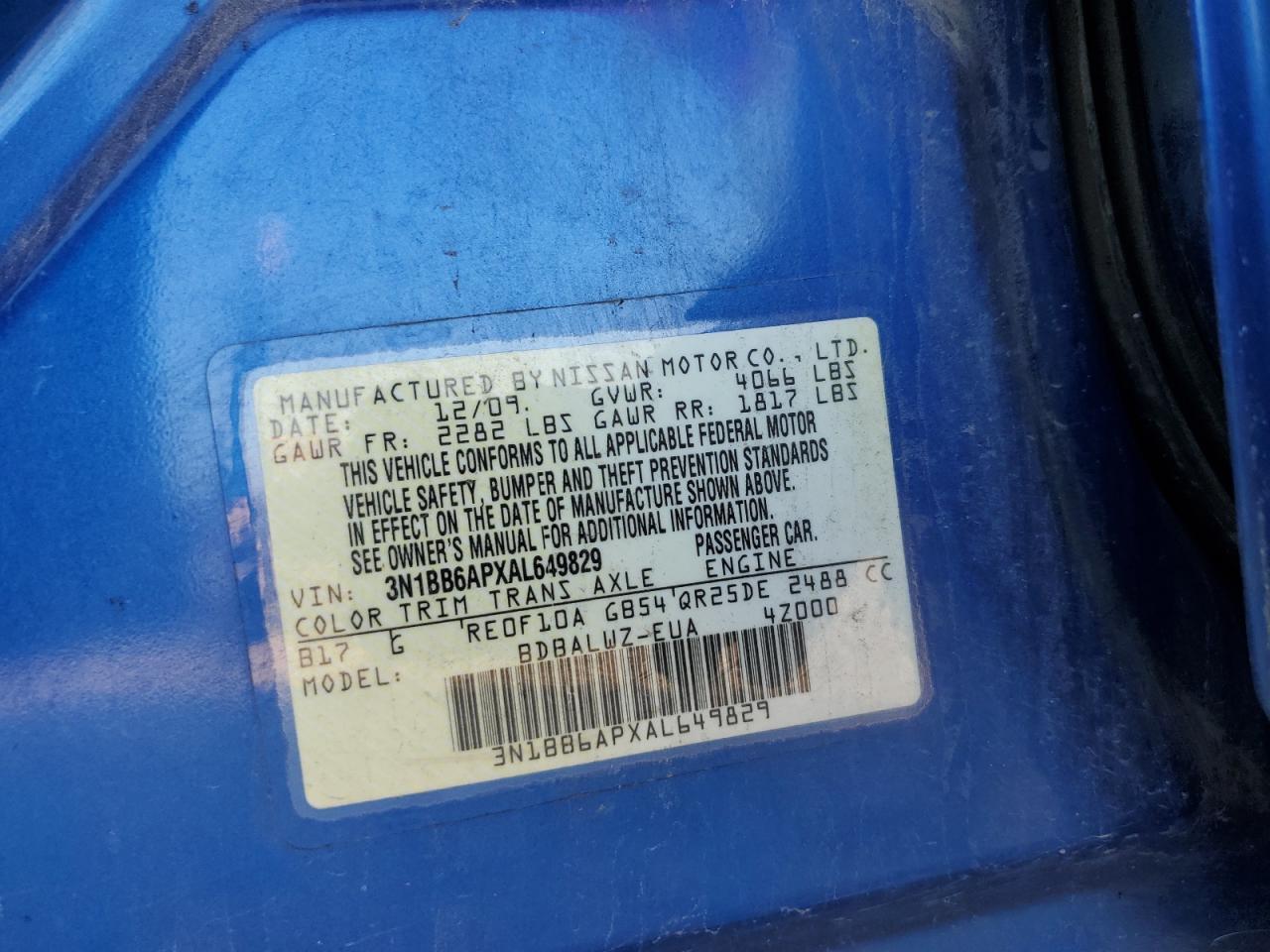 2010 NISSAN SENTRA