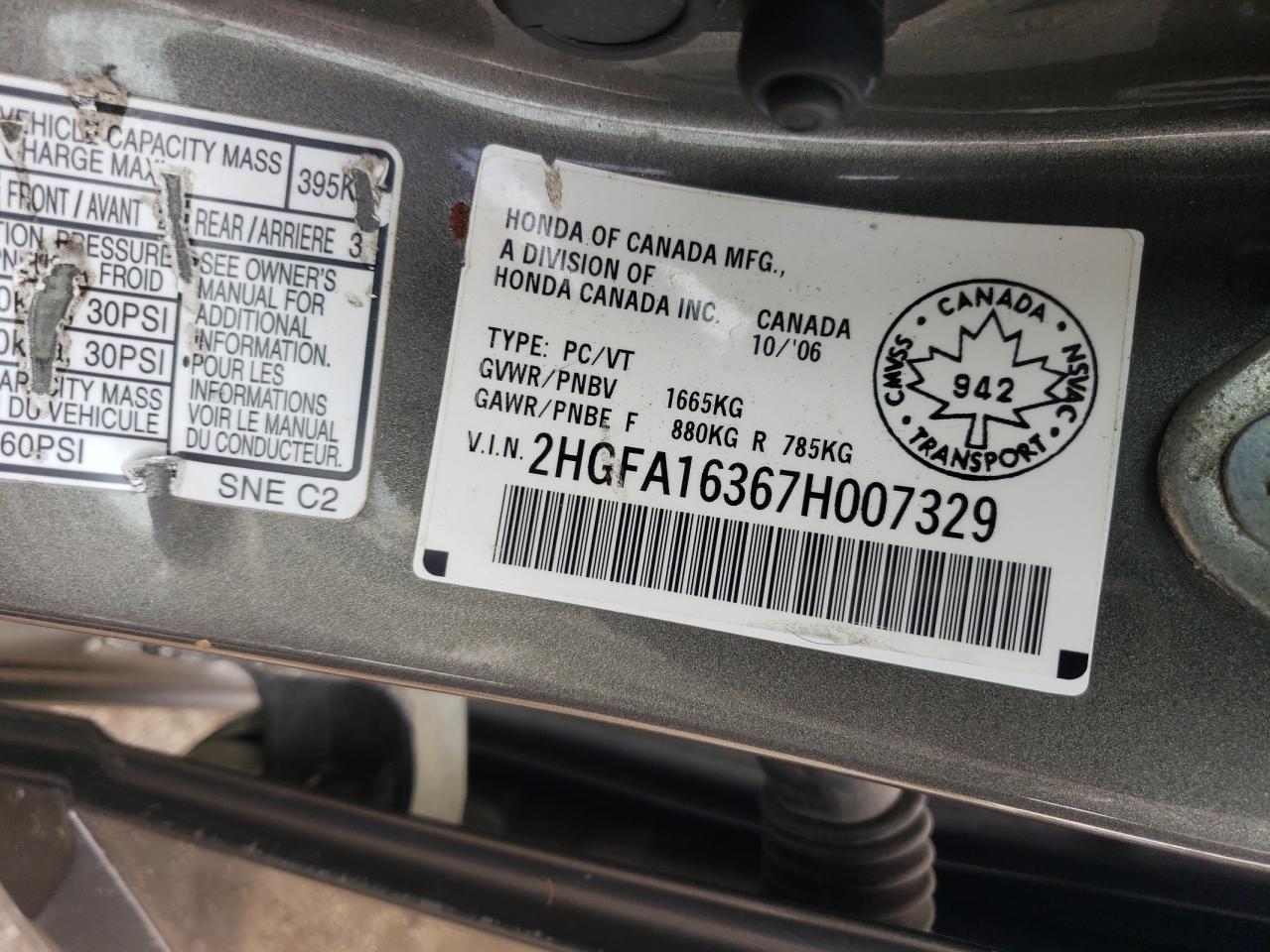 2007 HONDA CIVIC