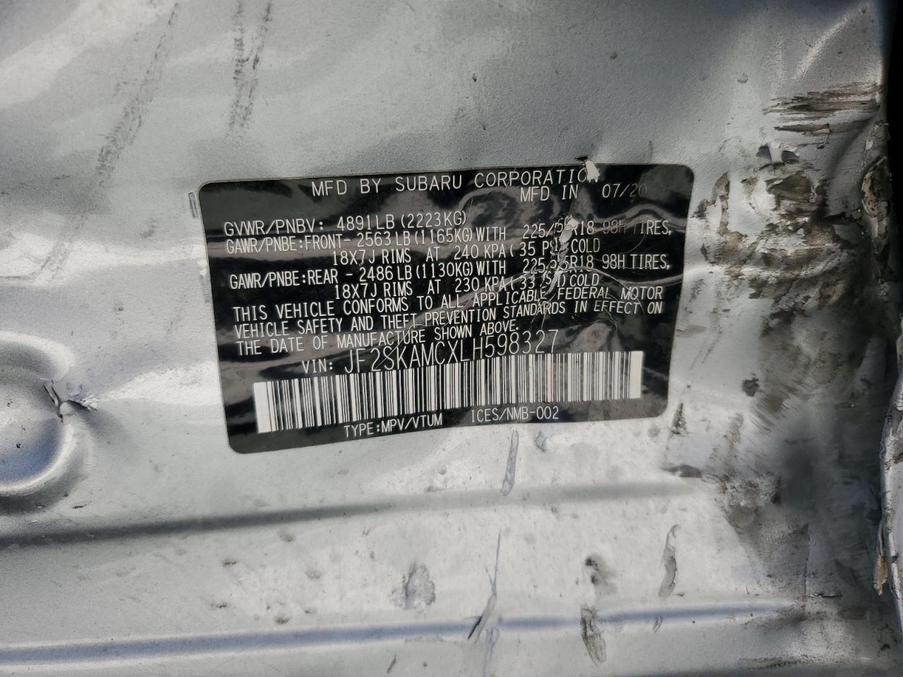 2020 SUBARU FORESTER