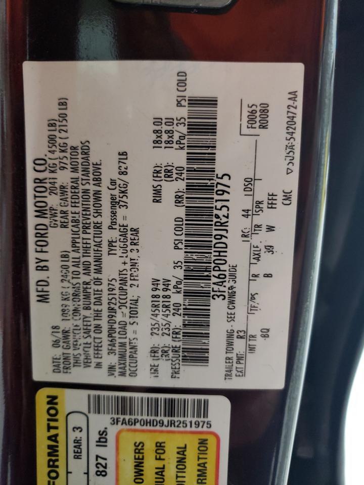 2018 FORD FUSION