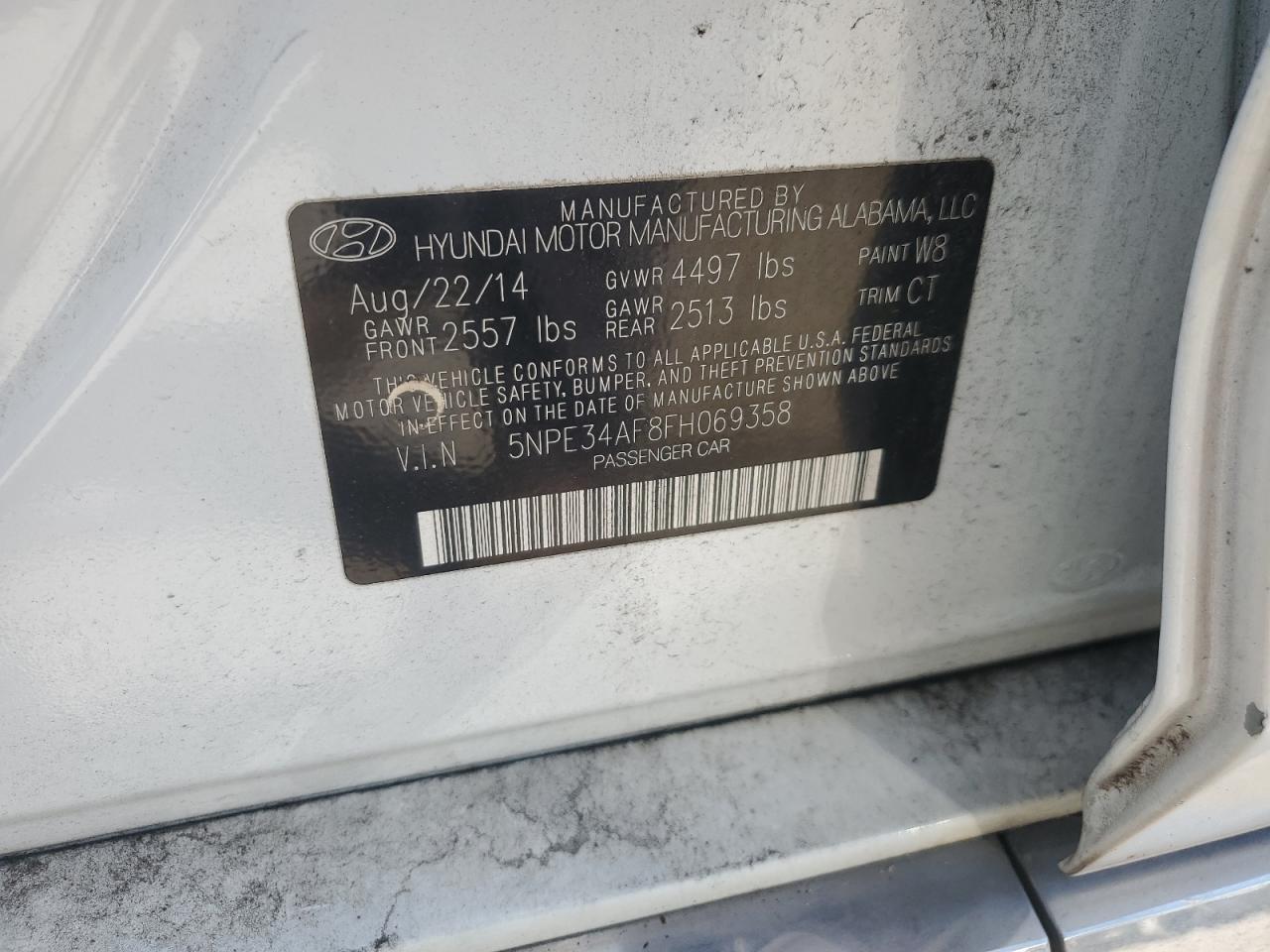 2015 HYUNDAI SONATA