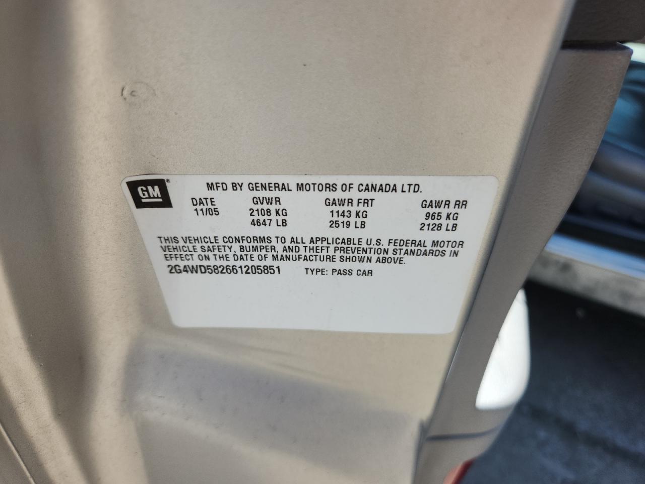 2006 BUICK LACROSSE