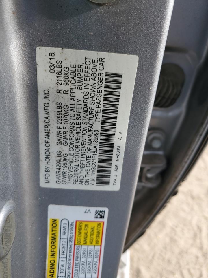 2018 HONDA ACCORD