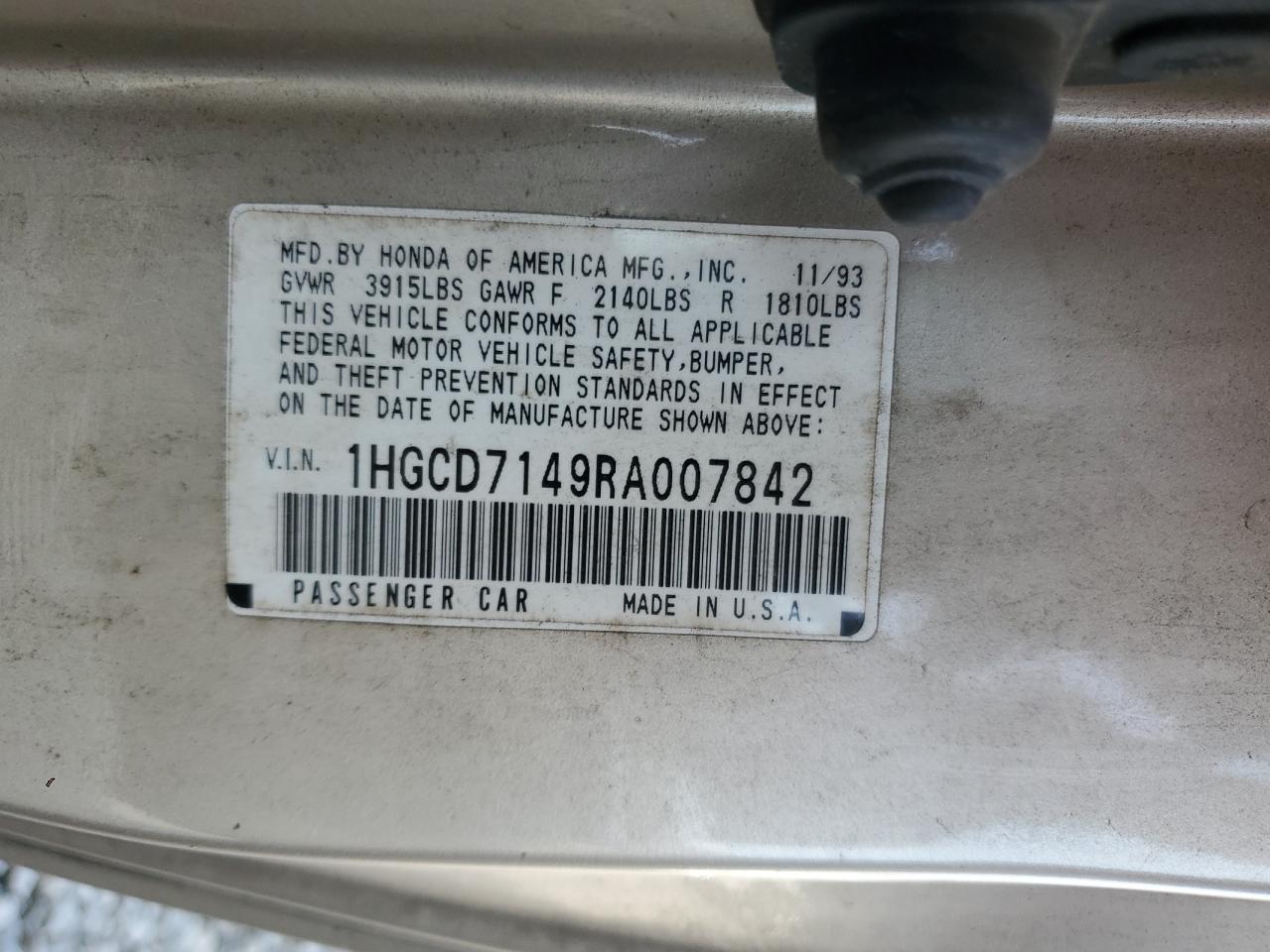 1994 HONDA ACCORD