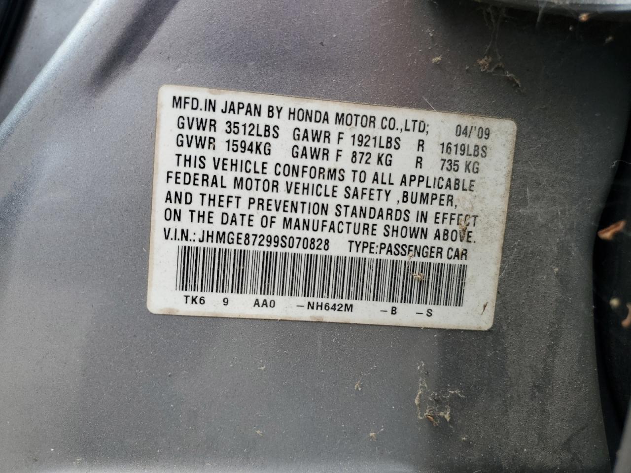 2009 HONDA FIT