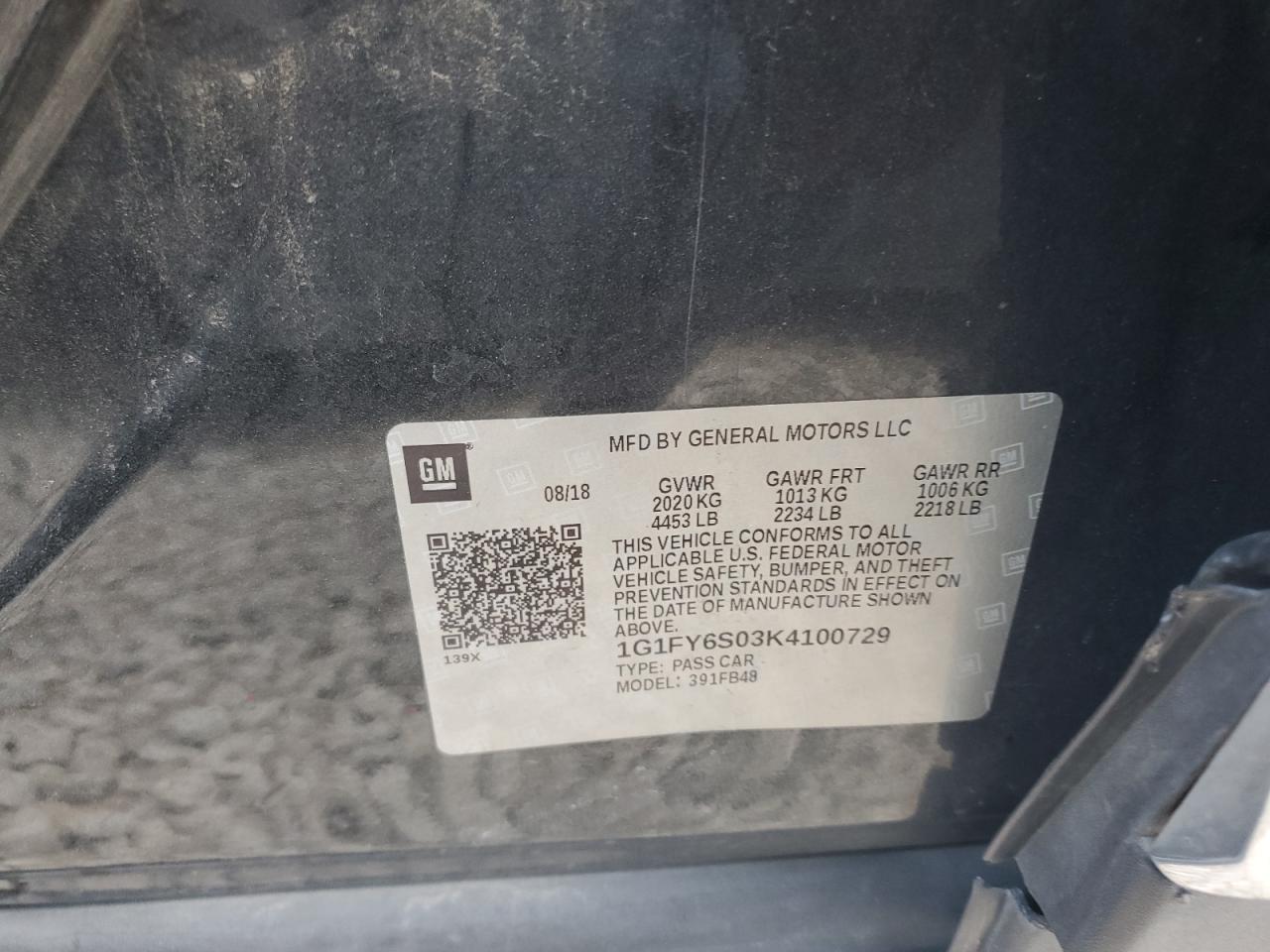 2019 CHEVROLET Bolt EV