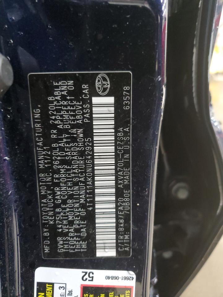 2022 TOYOTA CAMRY