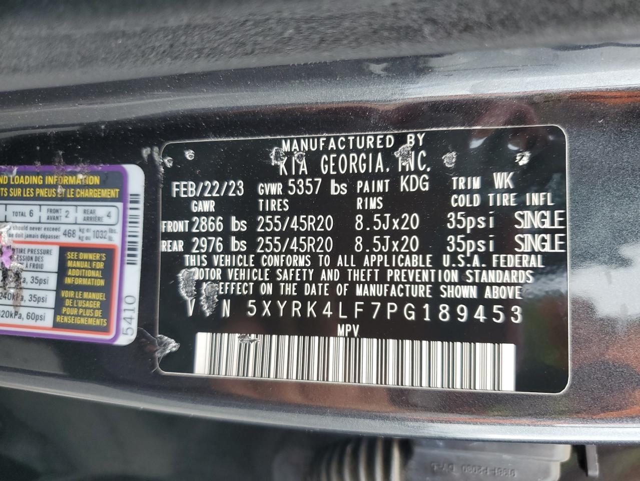 2023 KIA SORENTO