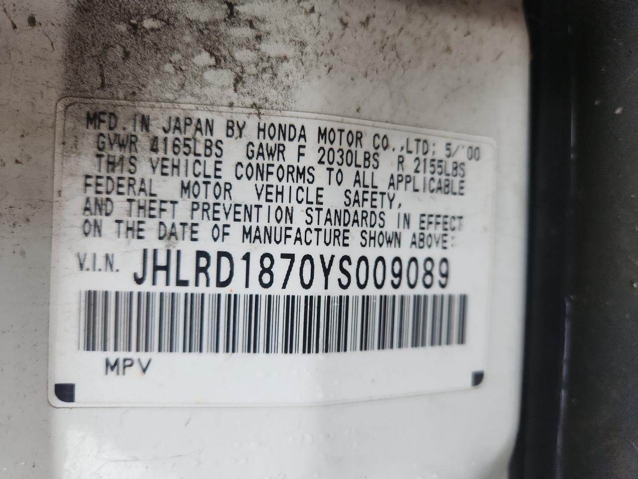 2000 HONDA CR-V
