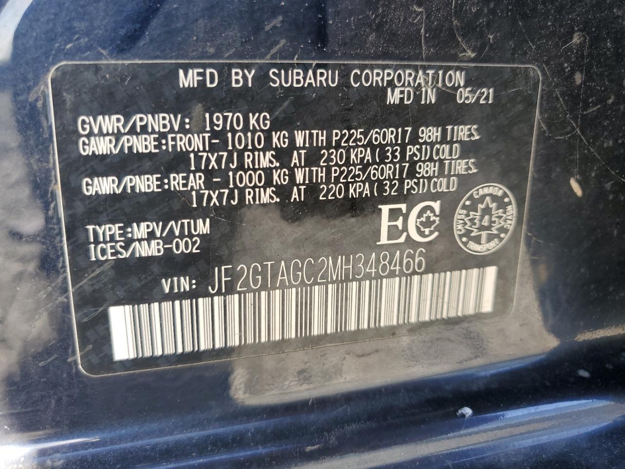 2021 SUBARU Crosstrek