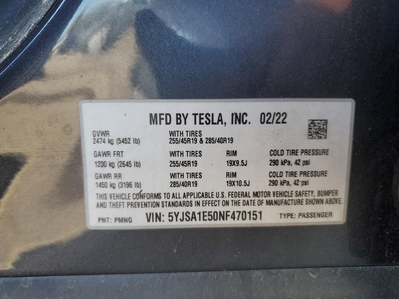 2022 TESLA MODEL S