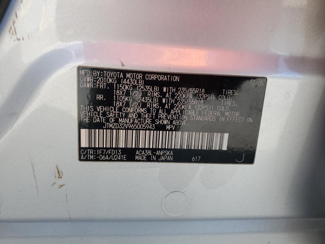 2006 TOYOTA RAV4