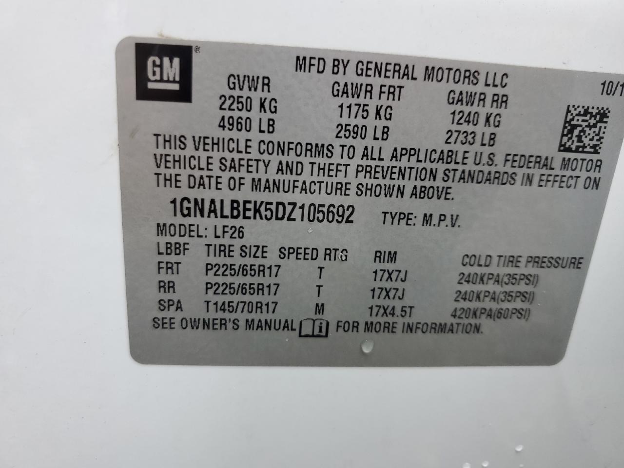 2013 CHEVROLET EQUINOX