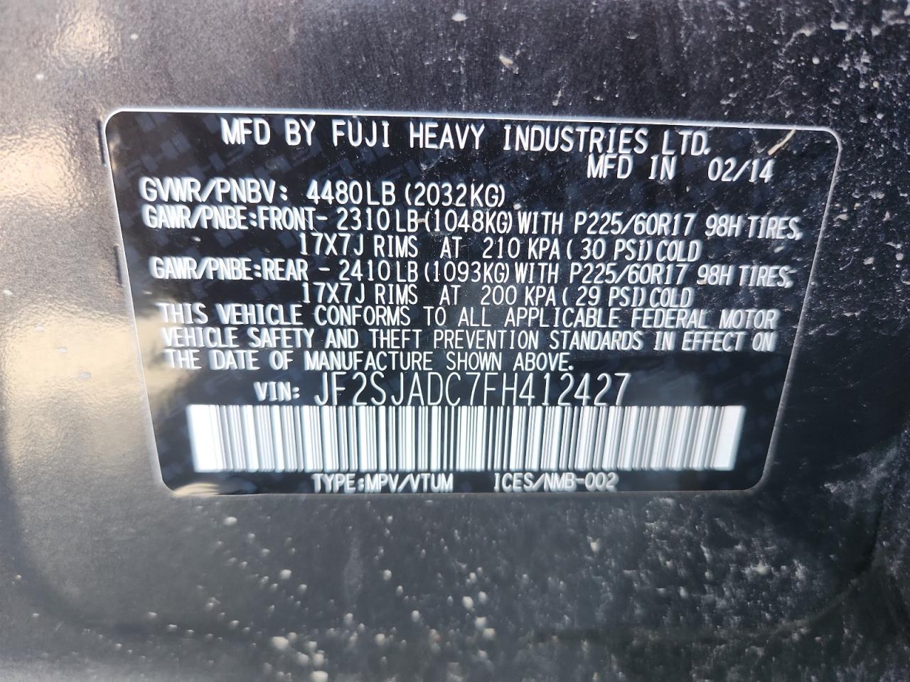2015 SUBARU FORESTER