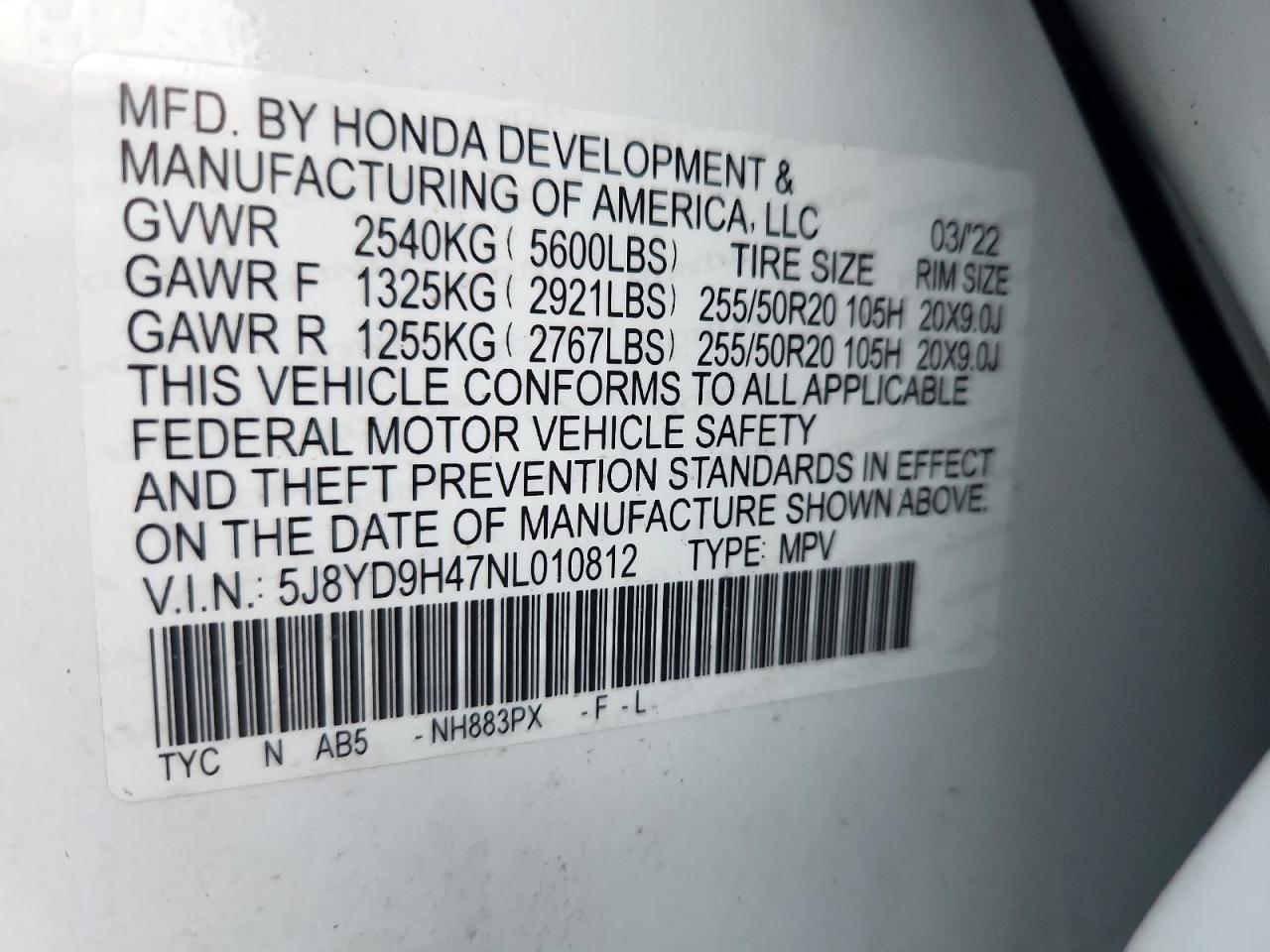 2022 ACURA MDX